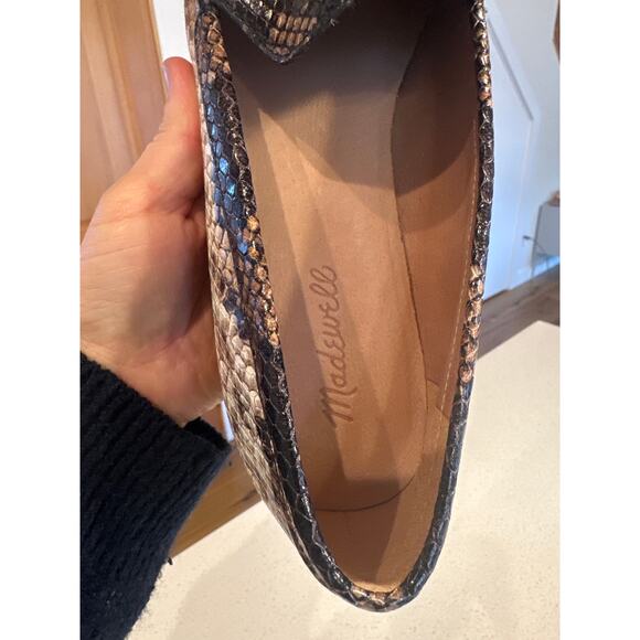 Madewell Women's 9.5 The Frances Loafer on Snake Embossed Leather Retails $158 - Picture 10 of 11